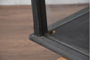 和製アンティーク　ダークカラーが渋くてかっこいい古いタバコ屋のガラスケース(ショーケース、Gケース、ディスプレイケース、コレクションケース、飾り棚、陳列棚、店舗什器)(R-082370)