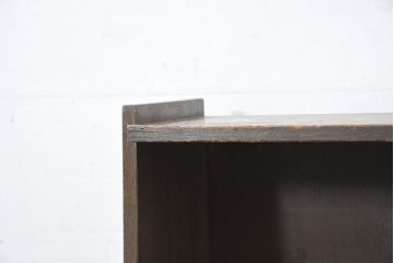 和製アンティーク　レトロで小振りな台形本棚(ブックシェルフ、収納棚、飾り棚、陳列棚、書棚)(R-082375)