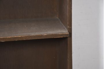 和製アンティーク　レトロで小振りな台形本棚(ブックシェルフ、収納棚、飾り棚、陳列棚、書棚)(R-082375)