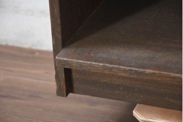 和製アンティーク　レトロで小振りな台形本棚(ブックシェルフ、収納棚、飾り棚、陳列棚、書棚)(R-082375)