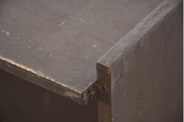 和製アンティーク　レトロで小振りな台形本棚(ブックシェルフ、収納棚、飾り棚、陳列棚、書棚)(R-082375)