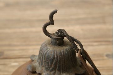 和製アンティーク　大型　ブラケットが良いね!使い込まれた質感が味わい深い天井照明(吊り下げ照明、ペンダントライト)(R-082384)