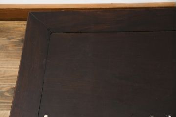 アジアンアンティーク　希少デザイン!!　総紫檀(シタン)材　唐木　中国　古玩　凝ったデザインが魅力的な時代物の文人文机(ローテーブル、センターテーブル、リビングテーブル、座卓)(R-082394)