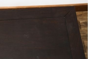 アジアンアンティーク　希少デザイン!!　総紫檀(シタン)材　唐木　中国　古玩　凝ったデザインが魅力的な時代物の文人文机(ローテーブル、センターテーブル、リビングテーブル、座卓)(R-082394)
