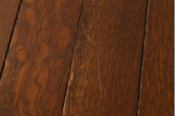 イギリスアンティーク　オーク材　バルボスレッグが存在感のあるドローリーフテーブル(エクステンションテーブル、カフェテーブル、コーヒーテーブル、ダイニングテーブル、食卓、4人掛け、6人掛け、英国)(R-082399)