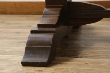 イギリスアンティーク　オーク材　バルボスレッグが存在感のあるドローリーフテーブル(エクステンションテーブル、カフェテーブル、コーヒーテーブル、ダイニングテーブル、食卓、4人掛け、6人掛け、英国)(R-082399)