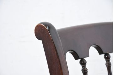 中古　松本民芸家具　#49型Aワイコムチェア　落ち着いた色味と滑らかな質感が美しいダイニングチェア(アームレスチェア、板座チェア、椅子、イス)(定価約11万円)(R-082408)