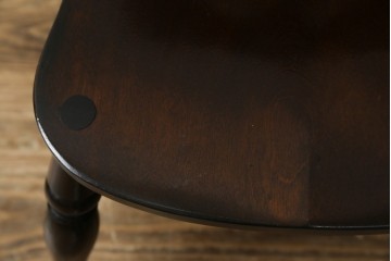 中古　松本民芸家具　#49型Aワイコムチェア　落ち着いた色味と滑らかな質感が美しいダイニングチェア　定価約11万円相当　(R-082408)