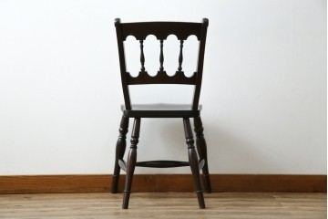 中古　松本民芸家具　#49型Aワイコムチェア　落ち着いた色味と滑らかな質感が美しいダイニングチェア　定価約11万円相当　(R-082408)