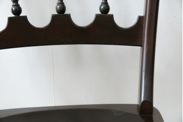 中古　松本民芸家具　#49型Aワイコムチェア　落ち着いた色味と滑らかな質感が美しいダイニングチェア　定価約11万円相当　(R-082408)