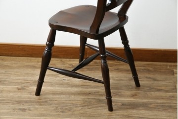 中古　松本民芸家具　#49型Aワイコムチェア　落ち着いた色味と滑らかな質感が美しいダイニングチェア　定価約11万円相当　(R-082408)