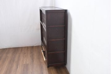 中古　美品　上質な和の空間を演出する水屋箪笥(食器棚、茶箪笥、戸棚、収納棚、キャビネット)(R-082409)