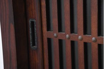 中古　美品　上質な和の空間を演出する水屋箪笥(食器棚、茶箪笥、戸棚、収納棚、キャビネット)(R-082409)