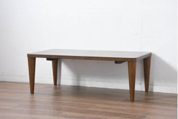 中古　美品　飛騨産業　キツツキマーク　楢(ナラ)材　森のことば　FR103T　木のぬくもり感じるローテーブル(センターテーブル、リビングテーブル)(R-082419)