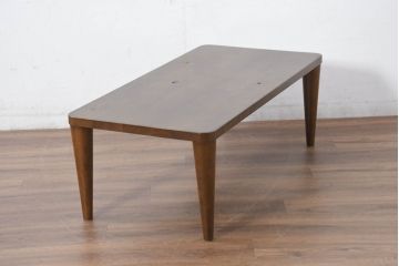 中古　美品　飛騨産業　キツツキマーク　楢(ナラ)材　森のことば　FR103T　木のぬくもり感じるローテーブル(センターテーブル、リビングテーブル)(R-082419)