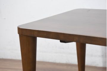 中古　美品　飛騨産業　キツツキマーク　楢(ナラ)材　森のことば　FR103T　木のぬくもり感じるローテーブル(センターテーブル、リビングテーブル)(R-082419)