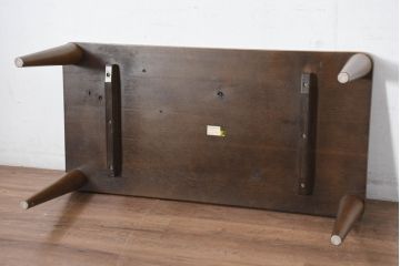 中古　美品　飛騨産業　キツツキマーク　楢(ナラ)材　森のことば　FR103T　木のぬくもり感じるローテーブル(センターテーブル、リビングテーブル)(R-082419)