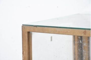 和製アンティーク　ナラ材　レトロな雰囲気づくりに活躍してくれるパン屋の縦型ガラスケース(ショーケース、Gケース、ディスプレイケース、コレクションケース、飾り棚、陳列棚、店舗什器)(R-082428)