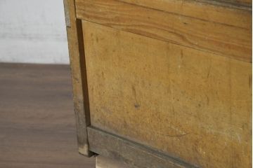 和製アンティーク　ナラ材　レトロな雰囲気づくりに活躍してくれるパン屋の縦型ガラスケース(ショーケース、Gケース、ディスプレイケース、コレクションケース、飾り棚、陳列棚、店舗什器)(R-082428)
