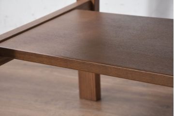 中古　アサヒ木工　タモ材　AT-317　柔らかな曲線が生活に馴染むセンターテーブル(ローテーブル、リビングテーブル)(定価約62000円)(R-082440)