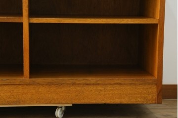 和製アンティーク　古い木のレトロな雰囲気溢れるオープンシェルフ　(R-082446)