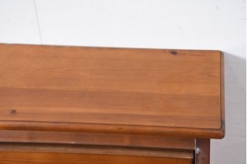 中古　美品　パイン材　カントリーデザイン　気品漂うライティングビューロー(簿記机、ワークデスク、在宅用、在宅ワーク用、サイドチェスト、引き出し)(R-082447)