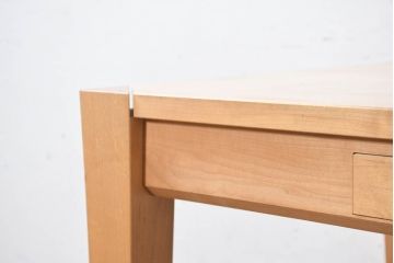 中古　WOOD YOU LIKE COMPANY(ウッドユウライクカンパニー)　FOUR DELTA TAPER DESK(4デルタテーパーデスク)　メープル無垢材　ナチュラルで心地よい木肌のデスク(引き出し付き、机、コンソールデスク、ワークデスク、在宅用、在宅ワーク用)(定価約24万円)(R-082448)