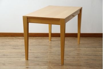 中古　WOOD YOU LIKE COMPANY(ウッドユウライクカンパニー)　FOUR DELTA TAPER DESK(4デルタテーパーデスク)　メープル無垢材　ナチュラルで心地よい木肌のデスク(引き出し付き、机、コンソールデスク、ワークデスク、在宅用、在宅ワーク用)(定価約24万円)(R-082448)