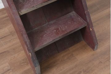 和製アンティーク　味わい深い欅(ケヤキ)材の小振りな時代階段(店舗什器)(R-082452)