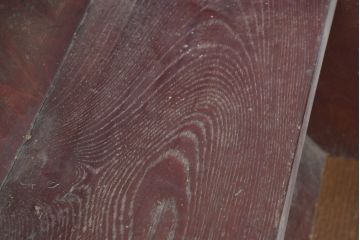 和製アンティーク　味わい深い欅(ケヤキ)材の小振りな時代階段(店舗什器)(R-082452)