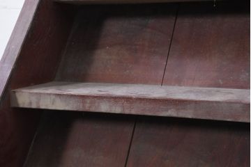 和製アンティーク　味わい深い欅(ケヤキ)材の小振りな時代階段(店舗什器)(R-082452)
