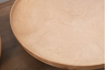 和製アンティーク　希少!!　特注!!　超特大!!　栃の木(トチノキ)　直径約57センチ　古い木味の太平椀(木製お椀、汁椀)(R-082453)