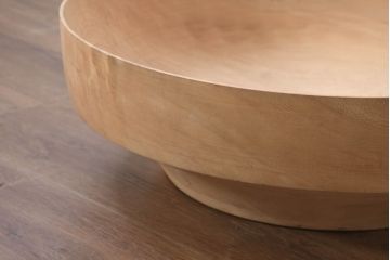 和製アンティーク　希少!!　特注!!　超特大!!　栃の木(トチノキ)　直径約57センチ　古い木味の太平椀(木製お椀、汁椀)(R-082453)