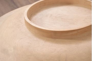和製アンティーク　希少!!　特注!!　超特大!!　栃の木(トチノキ)　直径約57センチ　古い木味の太平椀(木製お椀、汁椀)(R-082453)