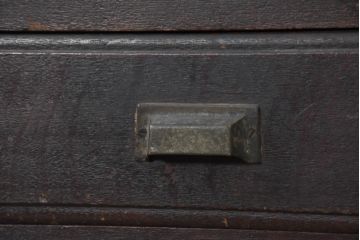 和製アンティーク　大正ロマンなお部屋に取り入れたいサイドキャビネット(サイドボード、電話台、花台、飾り台、収納棚、戸棚、縦型)(R-082454)