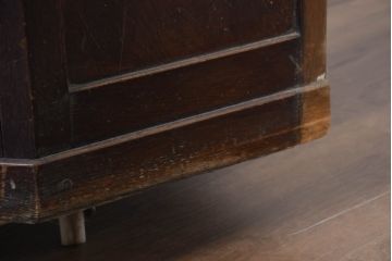 和製アンティーク　大正ロマンなお部屋に取り入れたい変わり型サイドボード(サイドキャビネット、収納棚、戸棚)(R-082455)