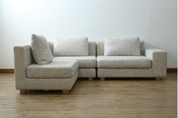 中古　HUKLA(フクラ)　REGATO(レガト)　Combination Sofa　自由にアレンジが可能なコンビネーションソファ3点セット　定価約70万円　(R-082458)