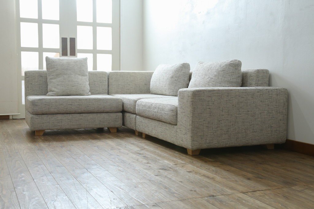 中古　HUKLA(フクラ)　REGATO(レガト)　Combination Sofa　自由にアレンジが可能なコンビネーションソファ3点セット　定価約70万円　(R-082458)