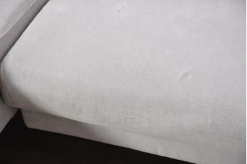 中古　美品　BoConcept(ボーコンセプト)　ゆったりとした座面のシンプルなオットマン付き3人掛けカウチソファ(トリプルソファ、フットスツール、3P、三人掛け)(R-082464)