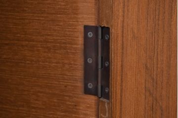 和製ビンテージ　北欧デザイン　チーク材　縦型/薄型　シンプルなデザインがお部屋に馴染みやすいワードローブ(衣装箪笥、洋服タンス、収納棚、ロッカー、ヴィンテージ)(R-082473)