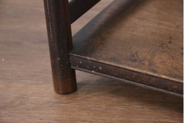 和製ビンテージ　時代物　上品な佇まいが魅力の小振りな飾り棚(オープンシェルフ、オープンラック、ディスプレイラック、陳列棚、茶棚、ヴィンテージ)(R-082474)