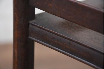 和製ビンテージ　時代物　上品な佇まいが魅力の小振りな飾り棚(オープンシェルフ、オープンラック、ディスプレイラック、陳列棚、茶棚、ヴィンテージ)(R-082474)