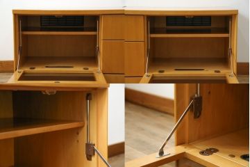 中古　美品　カリモク家具(karimoku)　domani(ドマーニ)　洗練されたデザインが美しいシアターボード(テレビ台、テレビボード、ローボード、キャビネット、収納棚、サイドボード)(定価約45万円)(R-082476)