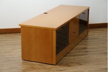 中古　美品　カリモク家具(karimoku)　domani(ドマーニ)　洗練されたデザインが美しいシアターボード(テレビ台、テレビボード、ローボード、キャビネット、収納棚、サイドボード)(定価約45万円)(R-082476)