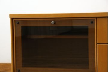 中古　美品　カリモク家具(karimoku)　domani(ドマーニ)　洗練されたデザインが美しいシアターボード(テレビ台、テレビボード、ローボード、キャビネット、収納棚、サイドボード)(定価約45万円)(R-082476)