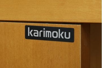 中古　美品　カリモク家具(karimoku)　domani(ドマーニ)　洗練されたデザインが美しいシアターボード(テレビ台、テレビボード、ローボード、キャビネット、収納棚、サイドボード)(定価約45万円)(R-082476)