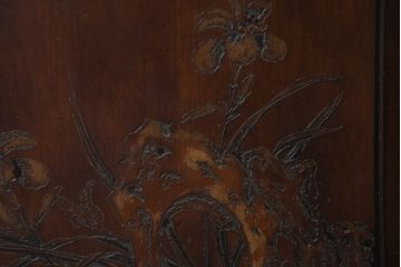中古　美品　DREXEL HERITAGE(ドレクセルヘリテイジ)　シノワズリ様式　上品な佇まいが美しいチャイナキャビネット(食器棚、キュリオケース、ガラスケース、ショーケース、戸棚、飾り棚)(定価約340万円)(R-082480)