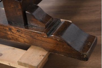 イギリスビンテージ　特大!!　オーク材　重厚な佇まいが存在感を放つアンティーク調の8人掛けダイニングテーブル(食卓、6人掛け、作業台、英国、ヴィンテージ)(R-082481)