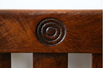 イギリスビンテージ　オーク材　アンティーク調　クラシカルな雰囲気を醸し出すダイニングチェア4脚セット(Dチェア、アームレスチェア、椅子、イス、英国、ヴィンテージ、バラ売り可能)(R-082482)