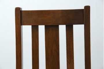 イギリスビンテージ　オーク材　アンティーク調　クラシカルな雰囲気を醸し出すダイニングチェア4脚セット(Dチェア、アームレスチェア、椅子、イス、英国、ヴィンテージ、バラ売り可能)(R-082483)